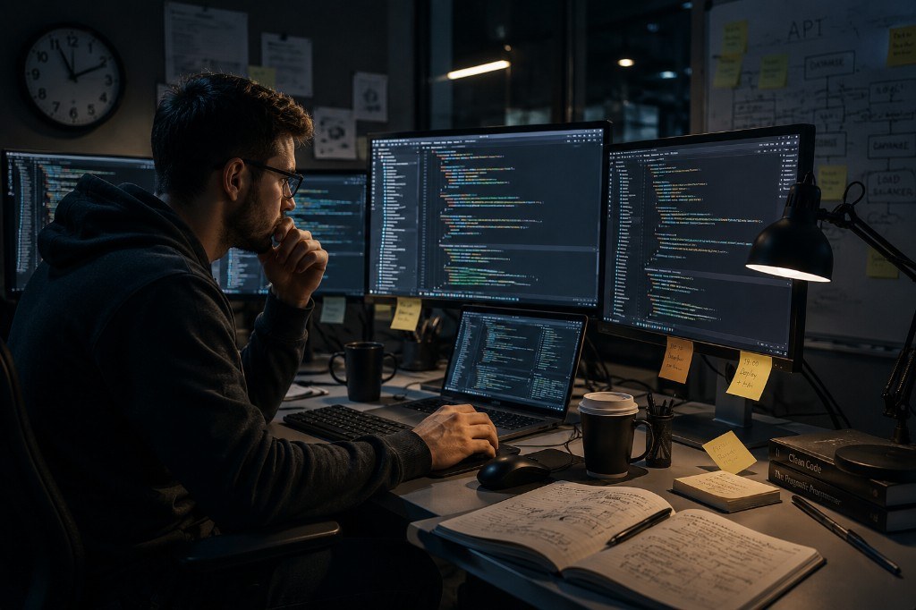 Softwareentwickler bei der Arbeit
